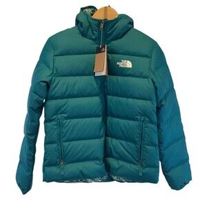 THE NORTH FACE Reversible Hooded Jacket Harbor Blue Youth Childs  XL 14/16